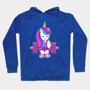 weightlifting unicorn, barbell unicorn, unicorn strong, fitness girl Hoodie